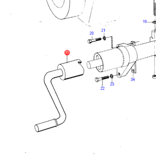 Volvo Penta MD2B Manual Hand Crank 833340, 840370